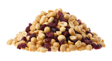 Peanuts and cranberries